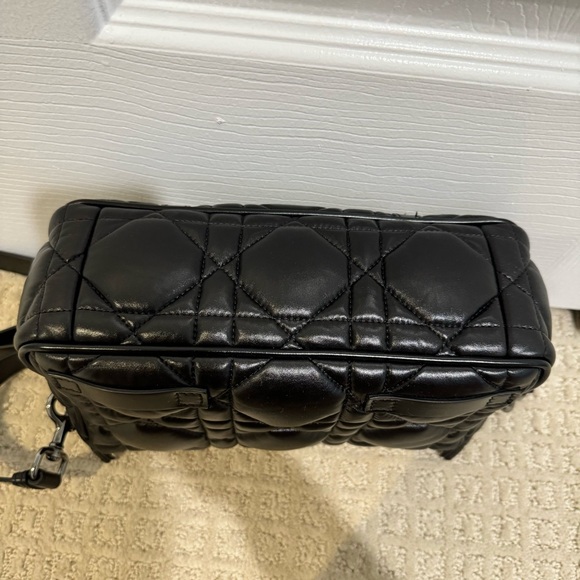 Christian Dior Small Diorcamp Bag Macrocannage Balck Leather Gunmetal Hardware - Picture 7 of 15